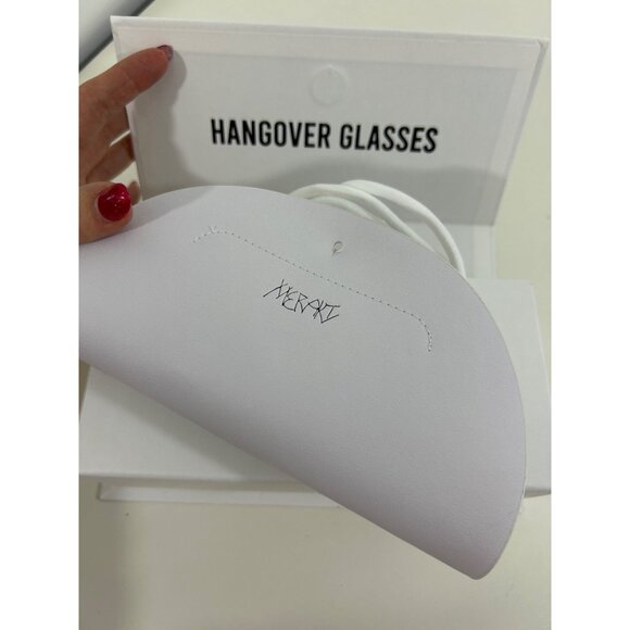 Meraki Hangover Glasses Cream Green Fashion Sunglasses Faux Leather Case Pouch main image 14